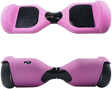 [WheelElite] Silicone Case Scratch Protector Wrap Rubber Cover Protective Skin for 6.5 Inch Hover Board 2 Wheels Balance Scooter (Pink-Full)