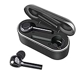 Wireless Earbuds Bluetooth 5.0 True Wireless Stereo Earbuds, Sports Sweatproof Mini Earphones Dual Built-in Mic Bluetooth Headphones with 1000mAh Charging Case for 40H Extended Playtime (Black)
