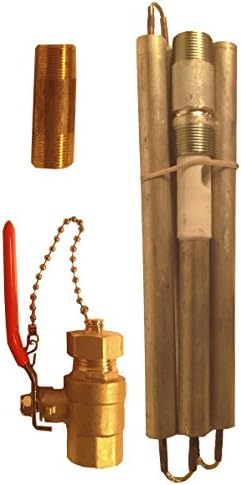 Blue Lightning 79107  Water Heater Life Extender Kit with Flexible Magnesium Anode Rod, Nipple Fitting, and 44-Inch Drainage Kit