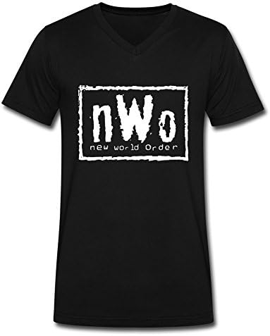 FULEN Men's New World Order NWO V-Neck T-shirts XXL Black