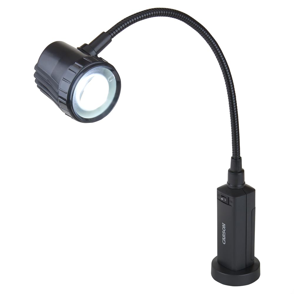 Carson LF-10UK Light Flex LED Task Lamp with Magnetic base, Black