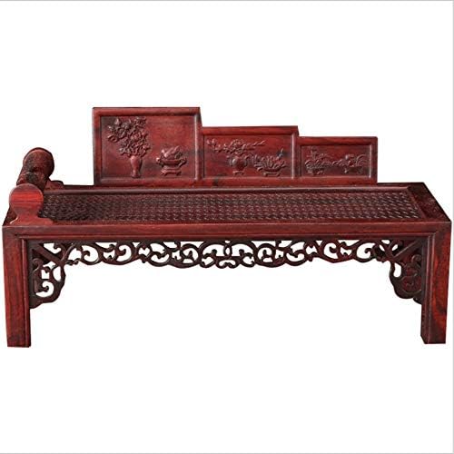 YAMERIJIA Red Rosewood Chaise Longue Miniature Furniture Model Rosewood Classical Mahogany Crafts,A