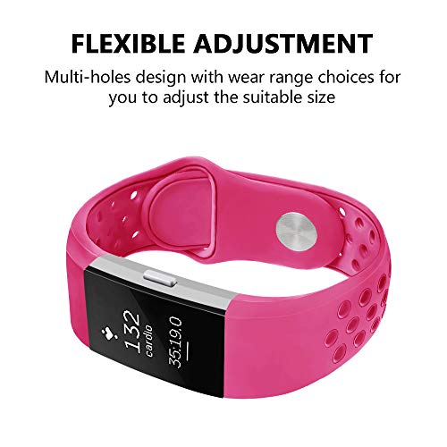 image for iGK Silicone Replacement Bands Compatible for Fitbit Charge 2, Adjusta
