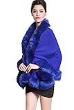 luxury Women's Bridal Faux Fur Shawl Wraps Cloak Coat-S55(More Colors)