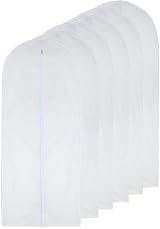 HomeClean Clear Garment Bag 60 x 153 cm Pack of 6 Breathable Dust Cover
