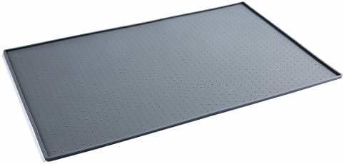 FastEngle Multi-purpose Anti-slip footwear, shoes, boots Tray &amp; Pet Feeding Mat, Waterproof silicone anti-slip pads scat for Dog &amp; Cat Feed Bowls, Litter Box Surface &amp; Floor Protection (Grey)