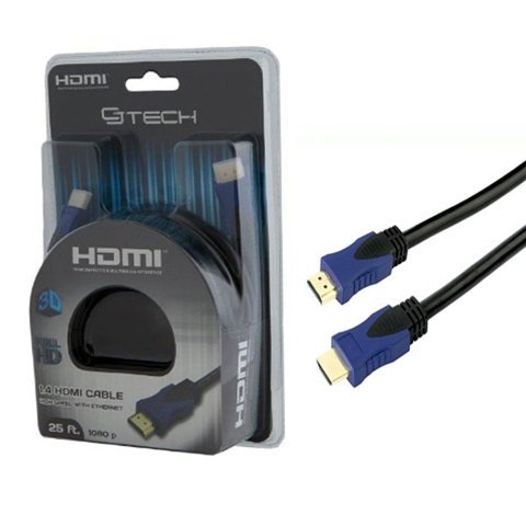 CJ Tech 61853 25 ft. HDMI Cable 4K Round Cable