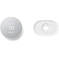 Google Nest Thermostat - Smart Thermostat for Home - Programmable Wifi Thermostat & Trim Kit - Made for the Nest Thermostat - Programmable Wifi Thermostat Accessory - Snow