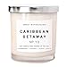 Sweet Water Decor Caribbean Getaway Natural Soy Wax Candle Glass Jar Scented Strawberry Coconut Melon Peach Apple Pear Fruit Summer Home Decor Housewarming Accessories Made in the USA Lead Free Wick