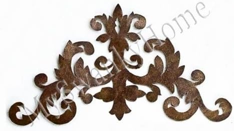 Metal SCROLL Iron Wall Art Antique Topper Corner Bracket