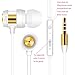Earbuds with Microphone in Ear Headphones Noise Isolating Stereo Sound Super Bass for iPhone, iPad,Android Smartphones (WHITE)
