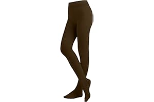 EMEM Apparel Women's Solid Colored Opaque Microfiber Footed Tights