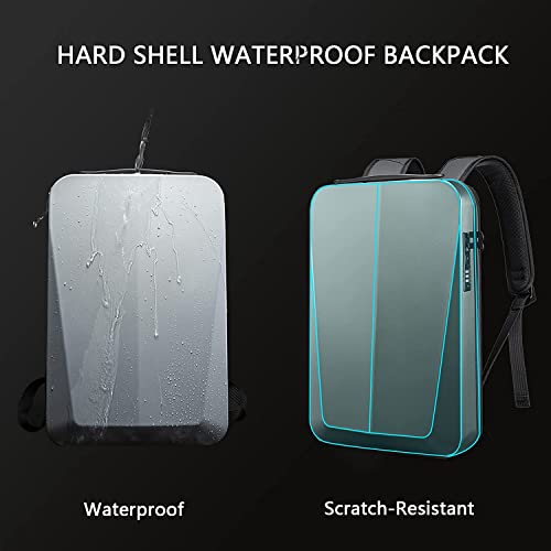 SKADE Anti Theft Laptop Backpack for Men, Hardshell Waterproof Anti-theft TSA Lock Gaming Computer Bag with USB Port, Fit Hard Shell Business Travel Bookbag, future design