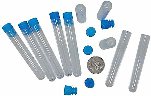 Plastic-Polycorbonate Test Tube with Lid -12 X 76 mm (100)