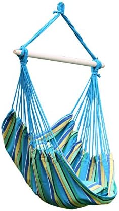 Apricis Hanging Hammock Chair Swing with Two Cushions, 34 Inch Wide Seat,Included Hanging Hardware,suit for Any Indoor or Outdoor Spaces,the Maximum Bearing Weight 265lb (Oasis)