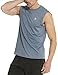 BALEAF Men's Tank Top Sleeveless Shirts Quick Dry Muscle t Shirts Gym Workout Running Athletic Cool Tech Tops Gray L
