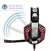 YUNQE Gaming Headset for Xbox One PS4 PC,GM-2 3.5 mm Gaming Headset Over-Ear Headphone Earphone Headband with Microphone LED Light for New Xbox One PlayStation 4 PS4 Laptop Tablet (Red)thumb 2
