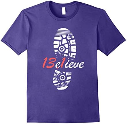 Mens MILE's "13e1ieve/13.1/Believe" Running/Marathon T-Shirt XL Purple