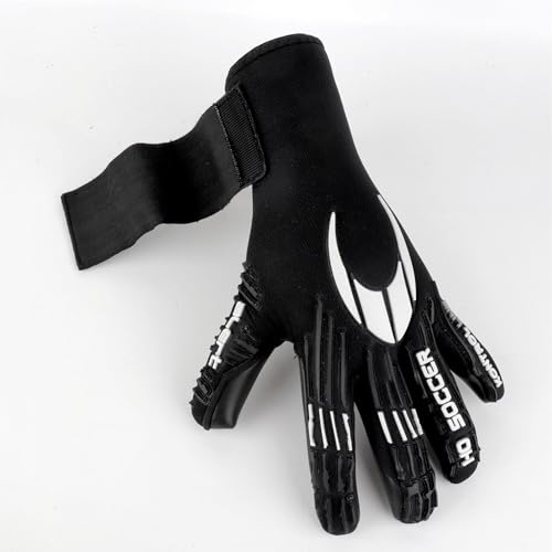 HO Soccer KONTROL Alert Blackout Goalkeeper Gloves, Unisex Adult.