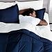 Bare Home Comforter Set - Queen Size - Ultra-Soft - Goose Down Alternative - Premium 1800 Series - All Season Warmth (Queen, Dark Blue)