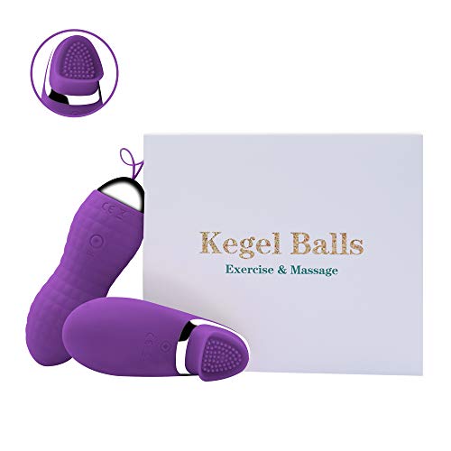 Kegel Balls for Tightening -Doctor Recommended Ben Wa Balls for Women Bladder Control & Pelvic Floor Kegel Exercises for Beginners – Kegel Weights, Purple,ALKAID …