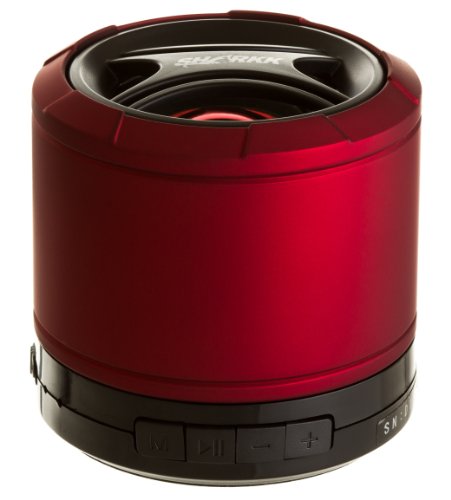 SHARKK Bluetooth Speakers Mini Ultra Portable Speaker Alloy Steel Rubberized Housing Powerful Sound and Bass Built In Micro SD C