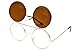 V137-vp Flip up Round Metal Sunglasses (Sdd Gold-brown)