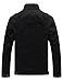 WenVen Men's Outdoor Military Utility Filed Cotton Jackets(Black,S)