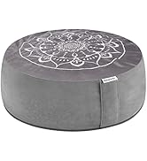 Hihealer Meditation Cushion Floor Pillow with Extra Cover 16"x16"x5" Meditation Pillow Cushions f...