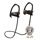 BDQFEI(TM) Bluetooth 4.1 Headset Wireless sports stereo headphone with MIC IPX5 sweatproof noise cancelling neckband earphone black