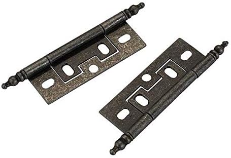 1" x 2-1/2" Non-Mortise Cabinet Hinges, Silver (Pair)