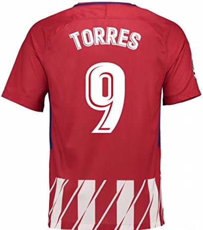 Atletico Madrid Torres #9 Home Mens Soccer Jersey 2017-2018 Red/White Size S