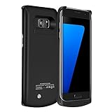 S7 Edge Battery Case,Elebase External Rechargeable Charging Pack,5200mAh Protective Portable Backup Charger Case with Kickstand for Samsung Galaxy S7 Edge(Not for S7)(Black)