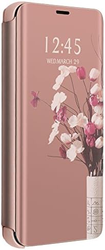 Zater Case Compatible with iPhone Xs/XS Max/XR,Mirror Case Clear View 360 Full Protection Built in Kickstand Case