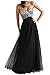 DLFASHION Women's Strapless Empire Tulle Long Prom Dress