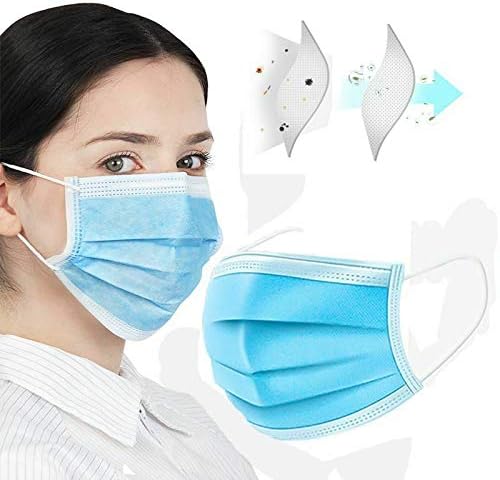 AMEOY 10/50/100pcs Disposable Masks - 3 Layers Anti-Dust Protective Mask with Ear Loop