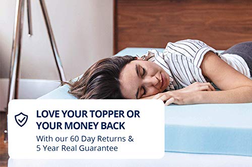 ViscoSoft 3 Inch Memory Foam Mattress Topper King | Select High Density Ventilated Mattress Pad