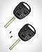 2PCS Lexus Key Fob Cover Case Shell Replacement Smart Keyless Entry Remote Blank Key for Lexus ES GS GX IS LS LX RX SC FCC ID: HYQ1512V HYQ12BBT
