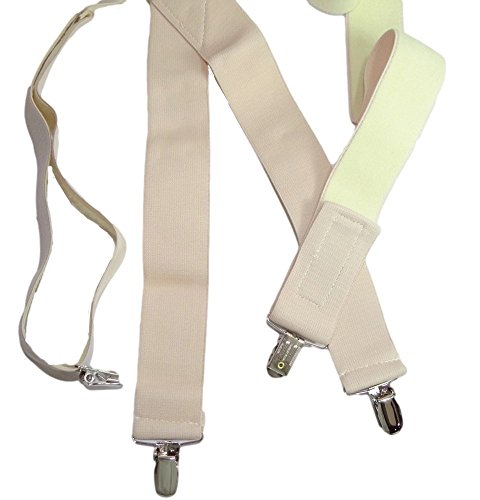 HOLD-UPS 1 1/2" XL UNDERGARMENT SUSPENDERS X-BACK STYLE, NO-SLIP METAL CLIPS