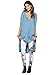 Urban CoCo Women's Half Sleeve High Low Loose Casual T-Shirt Top Tee Dress (X-Large, Blue)