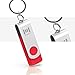 MOSDART USB2.0 16GB Flash Drive, Swivel Design with LED Indicator, Keychain Loop, FAT32 Memory Stick for Data Storage, Red(Pack of 10)