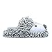 ofoot Womens & Childrens Cute Warm Fuzzy House Slippers Adult Furry Animal Shoes Non Slip Rubber Sole,Monkey Rabbit Koala Fox Owl Cat Lion Bunny Gorilla (Grey Fox,US 8-10