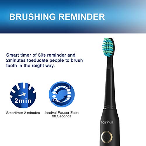 image for Fairywill Electric Toothbrush Cleaning as Dentist Rechargeable Sonic T
