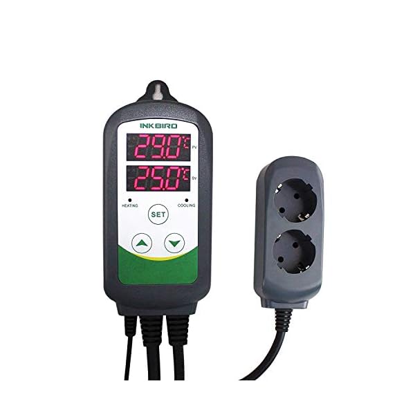 Inkbird ITC-308 Digitaler Temperaturregler mit fÃ¼hler, Heizen KÃ¼hlen Temperaturschalter, 230V Thermostate