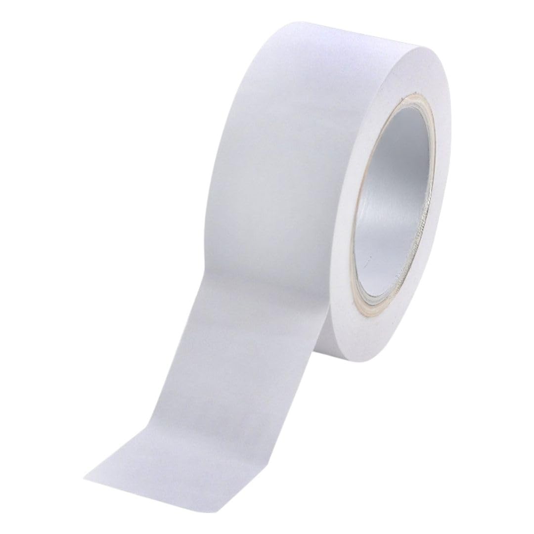 BONUS Eurotech 1BL23.46.0050/033A# Floor Marking PVC Tape, Rubber Based Adhesive, Width 50 mm, Length 33 m, Thickness 0.17 mm, White