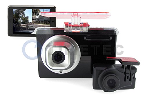 Timetec Auto Vehicle In Car Full HD Dual 2 Channel Dashboard Mounted Video Camera Dashcam Professional Safety Surveillance Blackbox DVR System 16GB GPS G-Sensor Touch LCD Screen Hardwiring