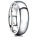 King Will Basic 2mm 4mm 6mm 8mm Tungsten Wedding Band Ring for Men Women Silver/Gunmetal/Black Domed High Polish Tungsten Carbide Ring Comfort Fit 4-15 - 8mm Silver Size 8