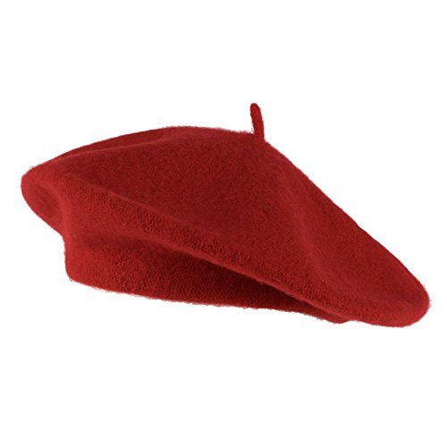 Fancy Clothing Womens French Beret Hat Chiffon Scarf Gloves Sunglasses Costume Accessories (Wine)