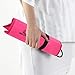 ISHAKO Flat iron Heat Resistant Case and Mat 2 in 1 Hair Straightener Travel Pouch for Any Straightener, Curling Iron Storage, Convenient Hair Styling Tool Storage (Full Size, Hot Pink)