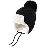 Winter Kids Beanie Hat Baby Knitted Hats Fleece Earflap Beanie Windproof Warm Toddler Beanies Boys Girls 0-8 Years